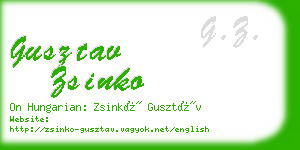 gusztav zsinko business card